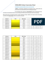 5 Conversão de Cores Pantone em CMYK e Hexadecimal