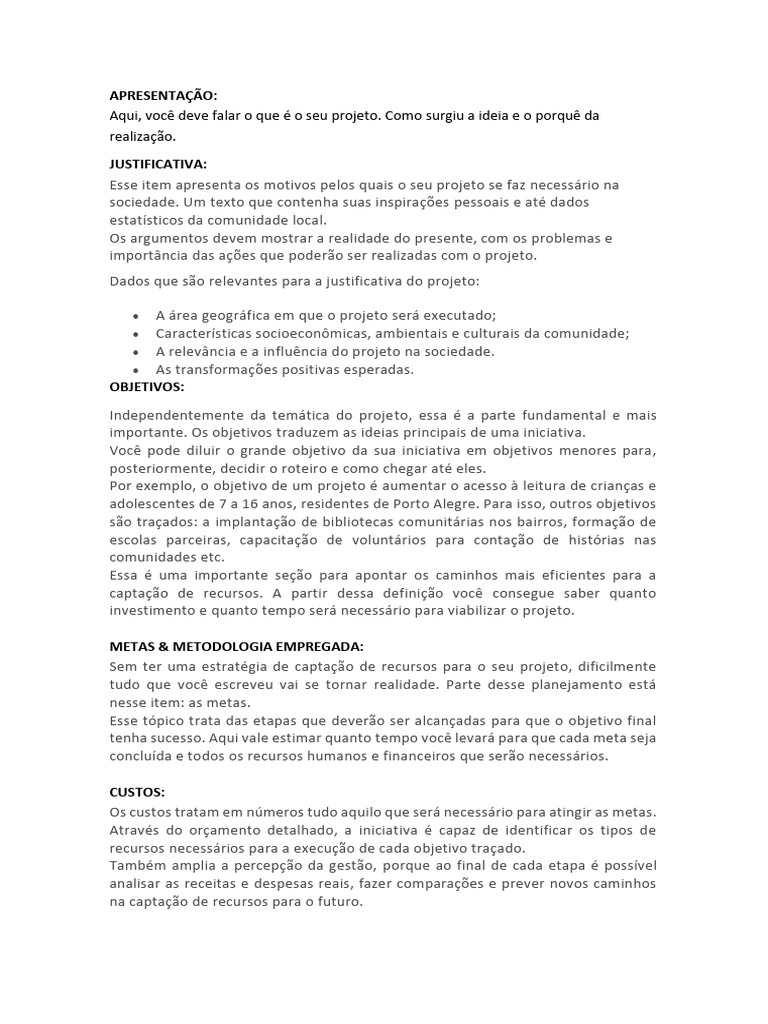 Modelo de Projeto | PDF | Brasil | Desenvolvimento profissional