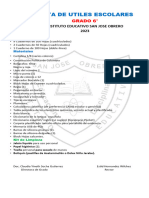 Lista de Utiles Escolares Bachillerato