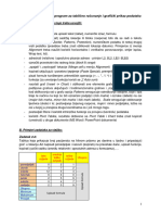 Rad S Programom MS EXCEL - Opis Vježbe