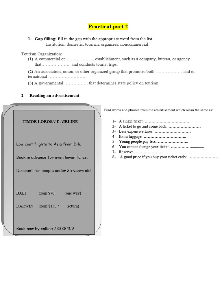 Practical Part 2 PDF Low Cost Carrier Economies
