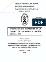 Efectos de Las Invaciones de La Cijdad de Pucalpa