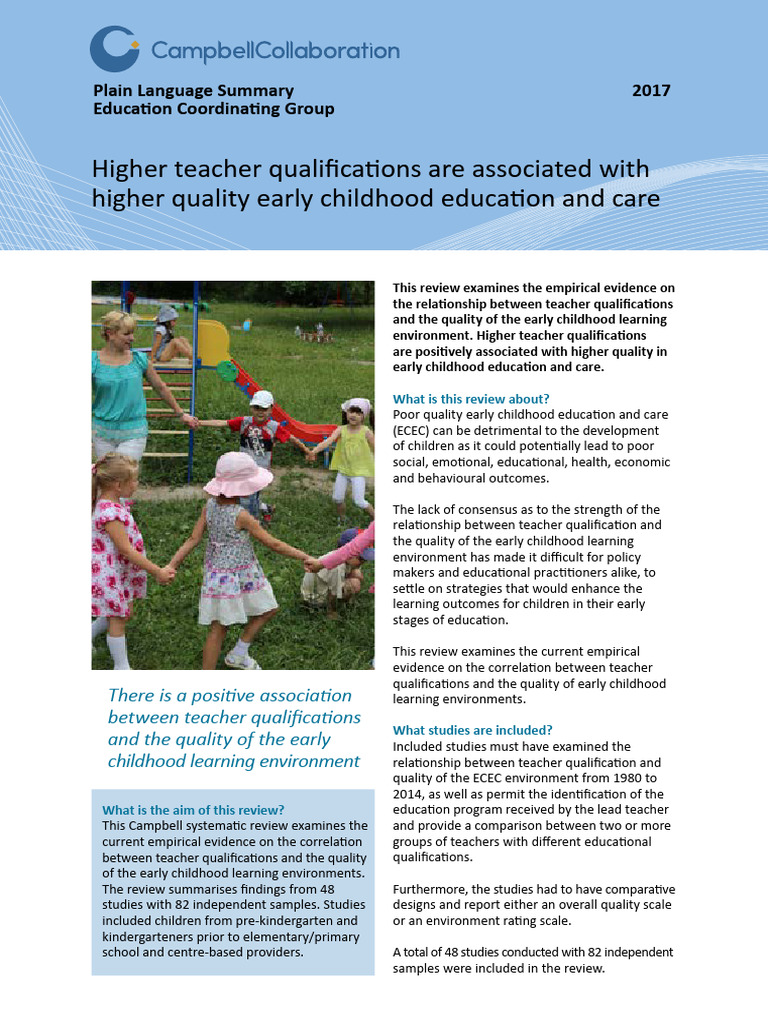 0224 ECG Manning Teacher Qualifications PLS EN PDF Teachers Early