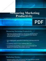 Measuring Marketing Productivity