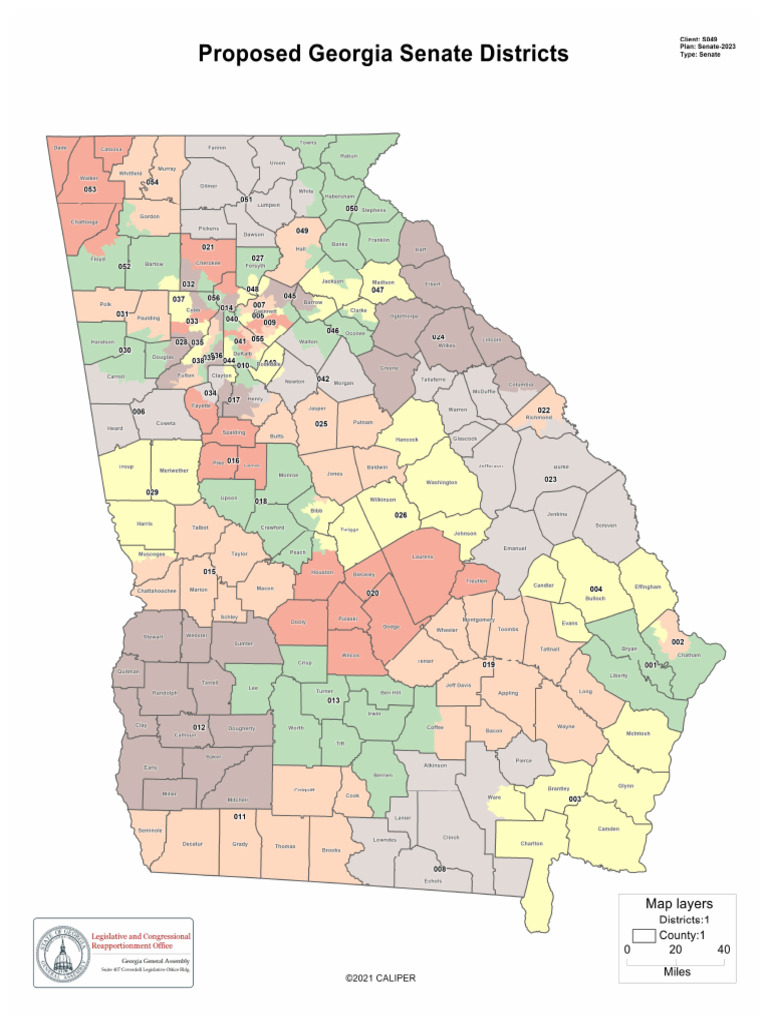 Georgia State proposed map for voting district | PDF | Statistics ...