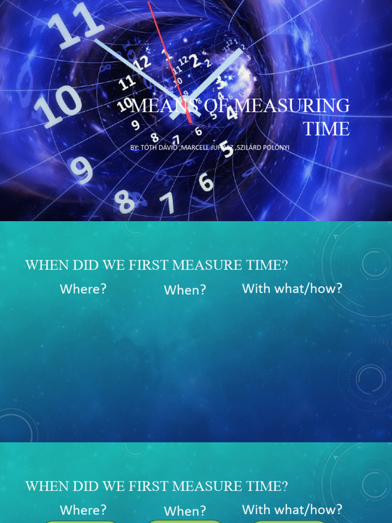 Means of Measuring Time PDF