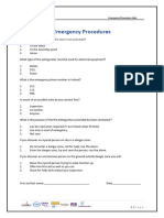 Emergency Procedures Quiz English
