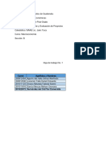 Hoja de Trabajo 1 - Macroeconomía