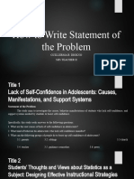 How To Write Statement of The Problem 011124