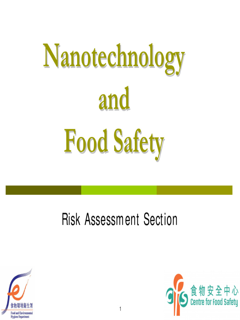 Ra 41 nanotechnology and food safety briefing e pdf nanotechnology