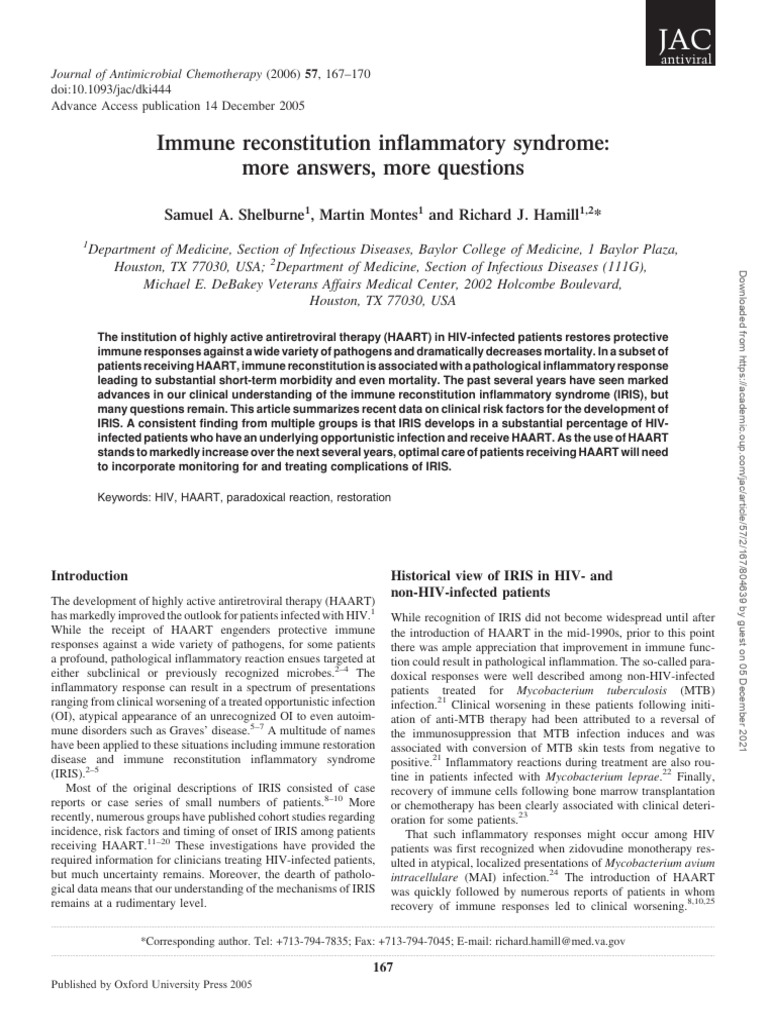 Iris More Answers More QST PDF Management Of Hiv/Aids Hiv/Aids