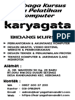 Brosur Kursus Karyagata Computer