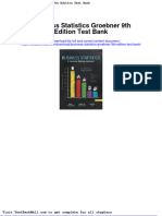 Business Statistics Groebner 9th Edition Test Bank