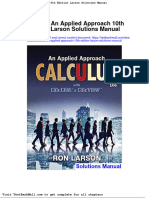 Calculus An Applied Approach 10th Edition Larson Solutions Manual