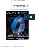 Calculus of a Single Variable 11th Edition Larson Solutions Manual