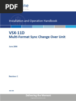 Installation and Operation Handbook VSX-11D. Multi-Format Sync Change Over Unit. June Revision - C. Delivering The Moment