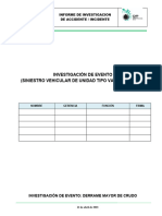 Informe de Investigación de Accidente El Salto