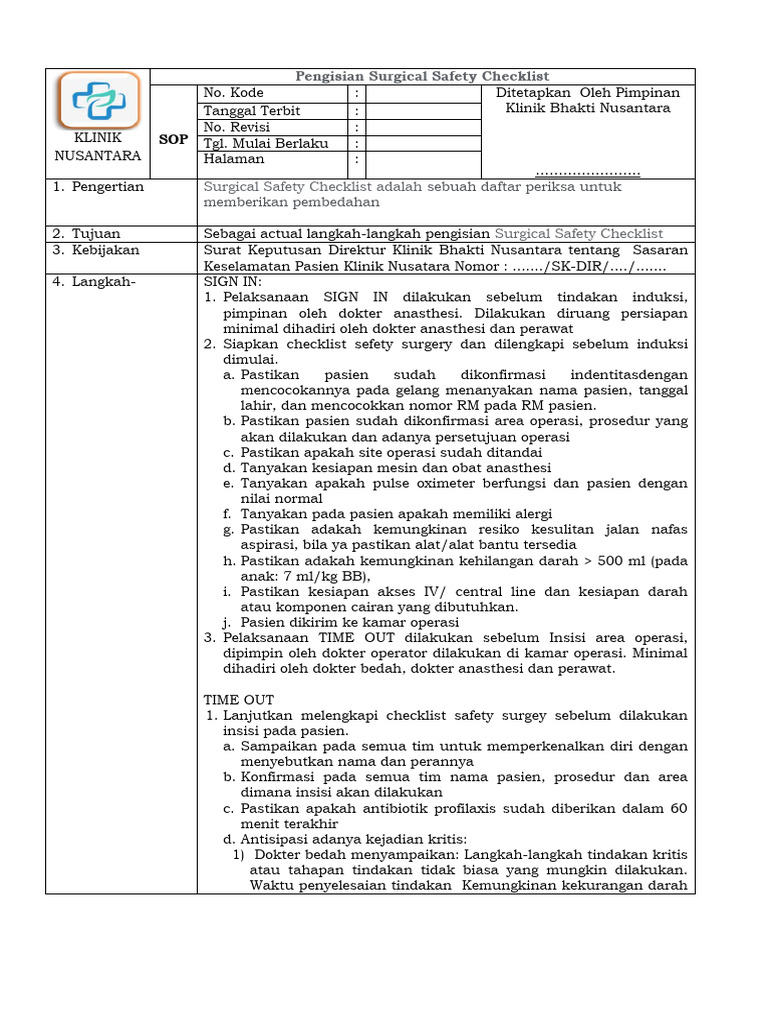 PMKP 2. 5a SOP Pengisian Surgical Safety Check List PDF