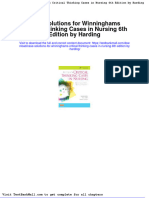 Case Solutions For Winninghams Critical Thinking Cases in Nursing 6th Edition by Harding
