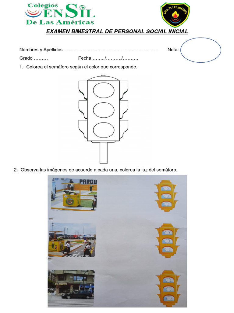 Examen de Personal Social Ii Bimestre - 5 Años | PDF