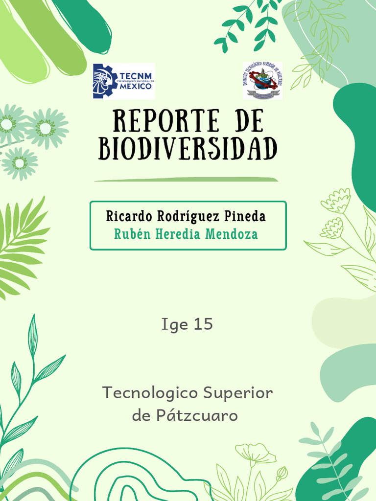 Reporte de Biodiversidad PDF Biodiversidad Entorno natural