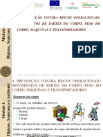 Prevenção Contra Riscos Operacionais - Movimentos de Partes Do Corpo, Peso Do Corpo, Máquinas e Transportadores