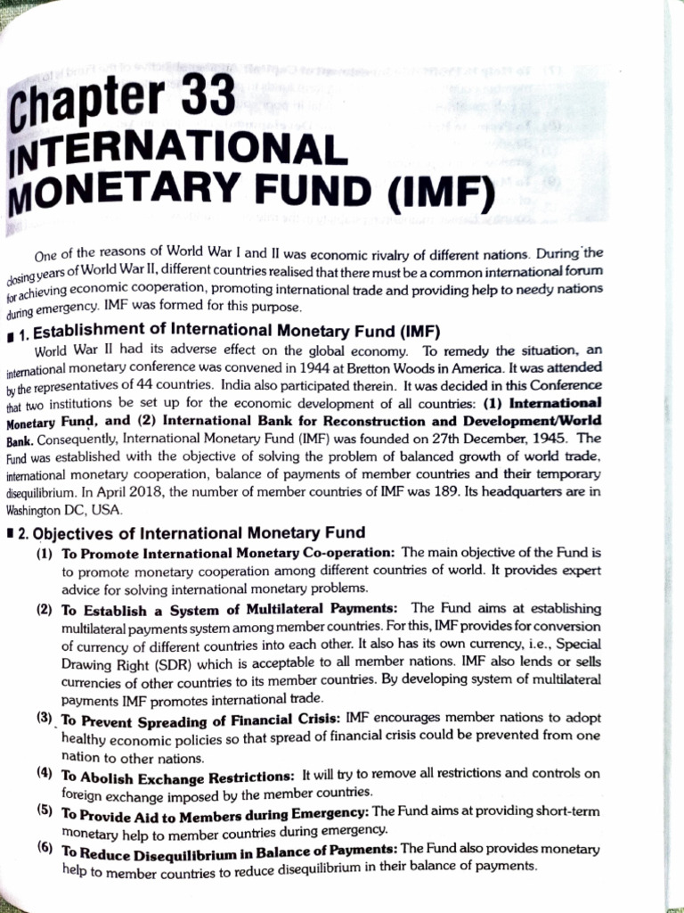 Overview of the International Monetary Fund | PDF | Special Drawing ...