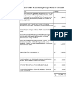 Estructura de Costos Cambio de Canaletas