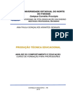 Universidade Estadual Do Norte Do Paraná: Produção Técnica Educacional