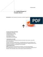 3,4-Prosthodontic - Docx5 (3,4) Retention, Support, Stability