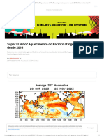 Super El Niño - Aquecimento Do Pacífico Atinge Maior Patamar Desde 2016 - Meio Ambiente - G1