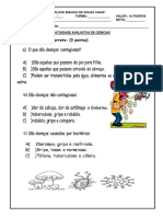 Atividade Avaliativa de Ciências 3º Tri