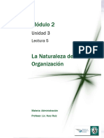 Lectura 5 - La Naturaleza de La Organización