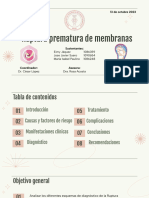Ruptura Prematura de Membranas: Internado de Ginecología-Obstetricia 13 de Octubre 2023