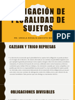 Obligaciones Con Pluralidad de Sujetos