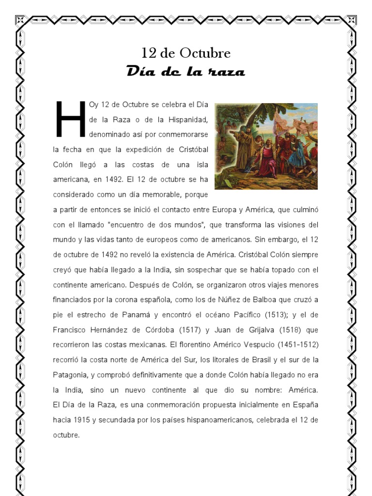 12 de Octubre | PDF | Exploración de América del Norte | Américas