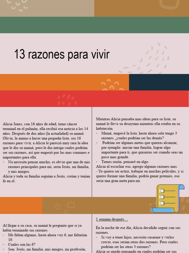 13 Razones para Vivir | PDF