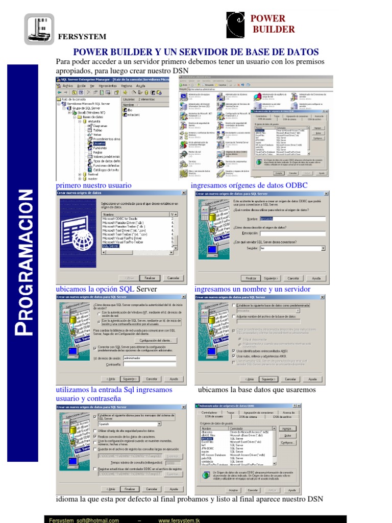 Conexión PowerBuilder a SQL Server | PDF | SQL | Servidor SQL de Microsoft