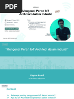 Materi Mengenal Peran IoT Architect Di Industri Webinar #1