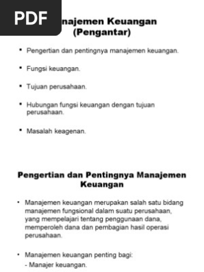 Manajemen Keuangan