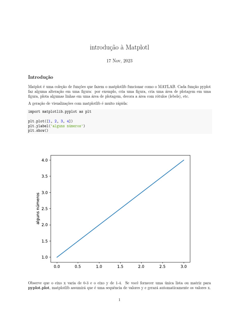Introdução_Matplotlib | PDF | Python (linguagem de programação)