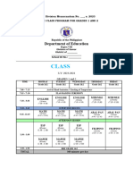 MG Class Program Template