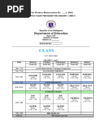 MG Class Program Template