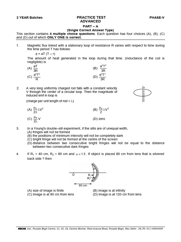 Practice test two year ph v advanced pdf inductor inductance