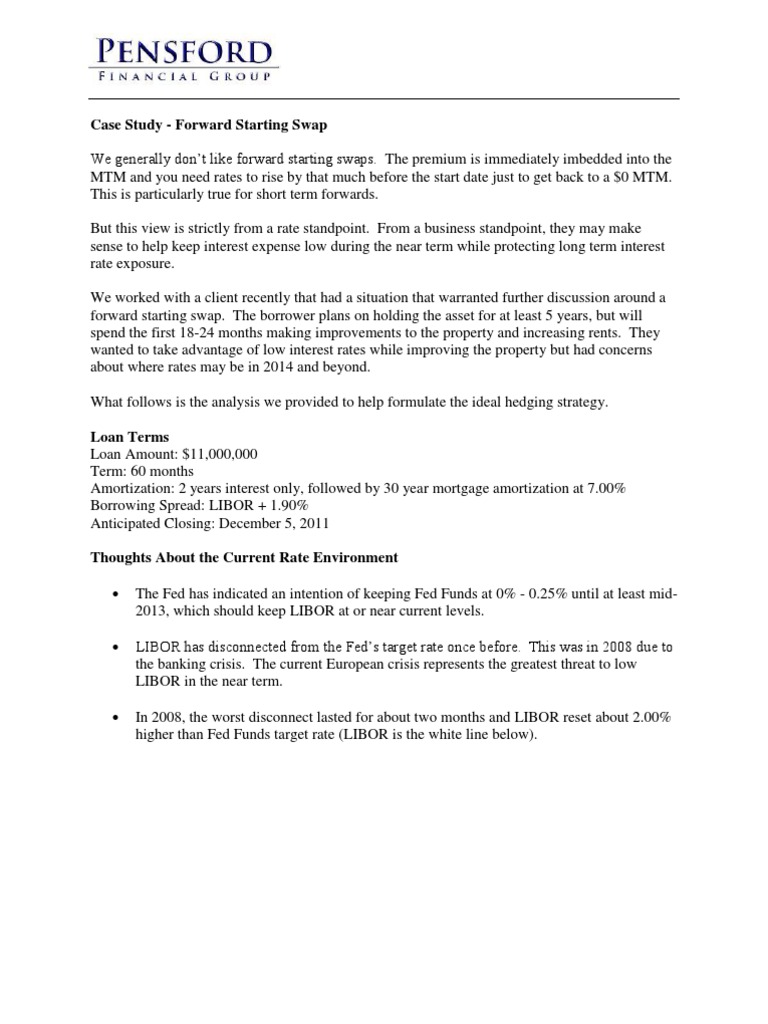 Case Study Forward Swap Pdf Interest Rate Swap Swap Finance