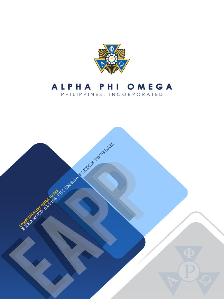 Comprehensive Guide To The Enhanced Alpha Phi Omega Pledge Program ...