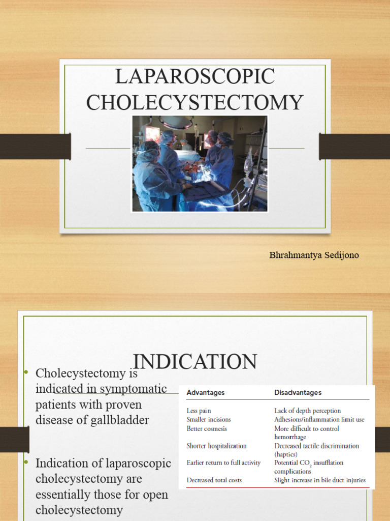 Laparoscopic Cholecystectomy Overview | PDF | Gallbladder | Medical ...