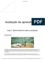 Avaliação Da Aprendizagem - Aula 1