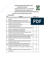 Daftar Tilik Alur Pendaftaran Pasien