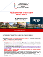 Administration of Insolvent Estate 